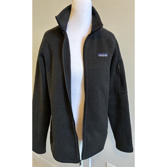 Patagonia Jacket Fleece Women's Med Full Zip Neck Sweater Gorpcore Charcoal Grey - Picture 4 of 14